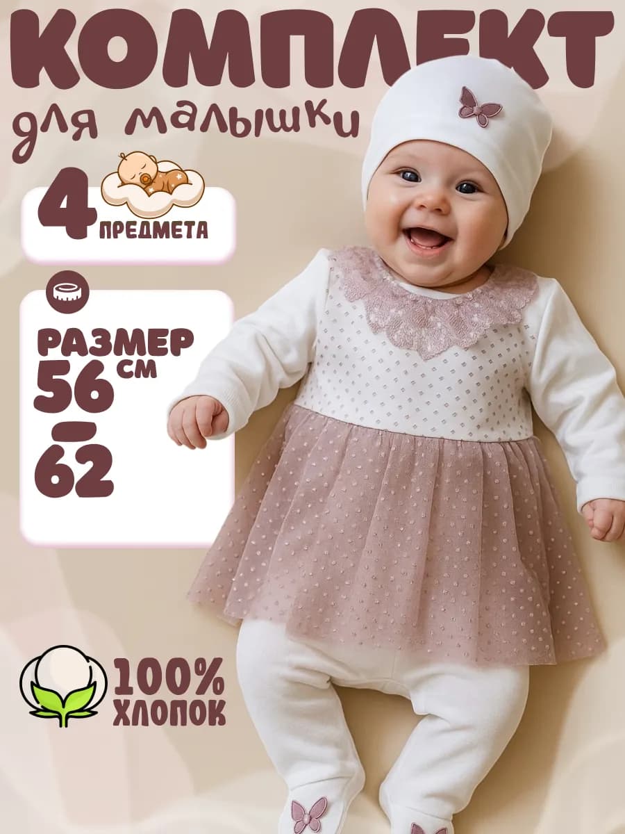 Комплект нательный для новорожденных