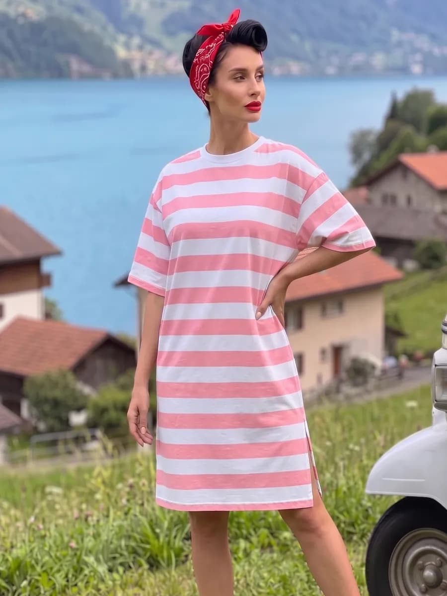 Платье летнее до колен повседневное