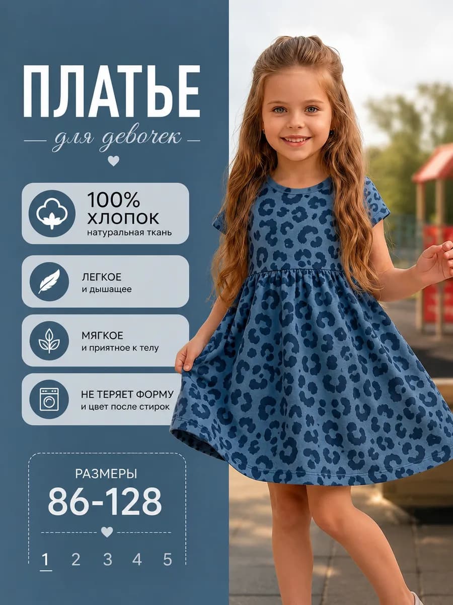 Платье летнее в детский сад хлопок