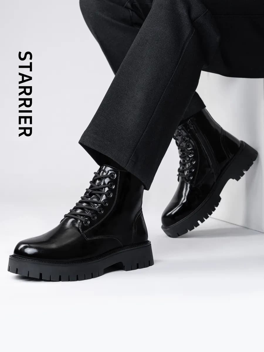 Ботинки зимние берцы с мехом высокие