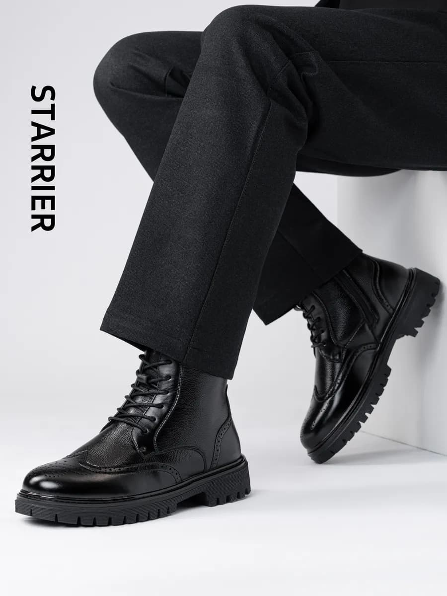 Ботинки зимние берцы с мехом высокие