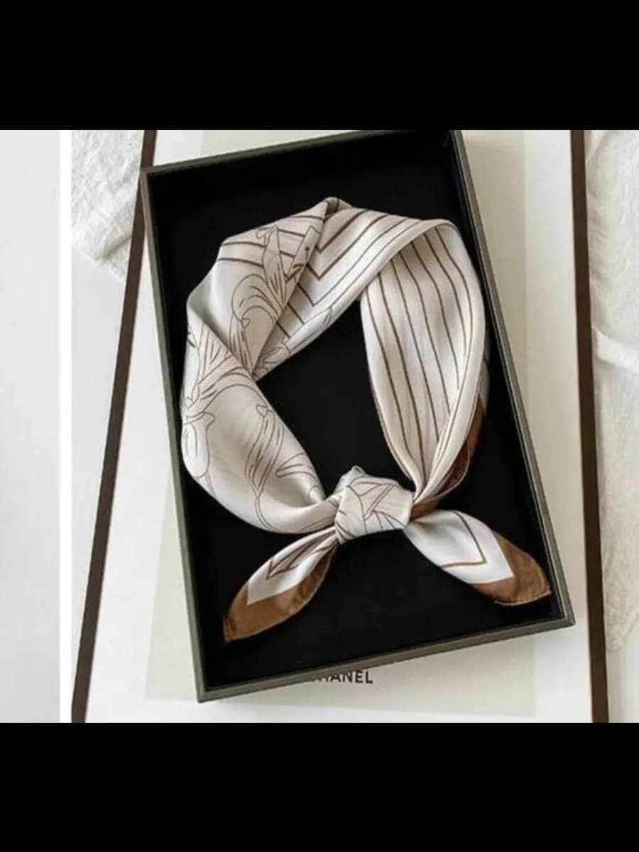 платок на голову шею и пояс шелковый косынка девочке зимняя