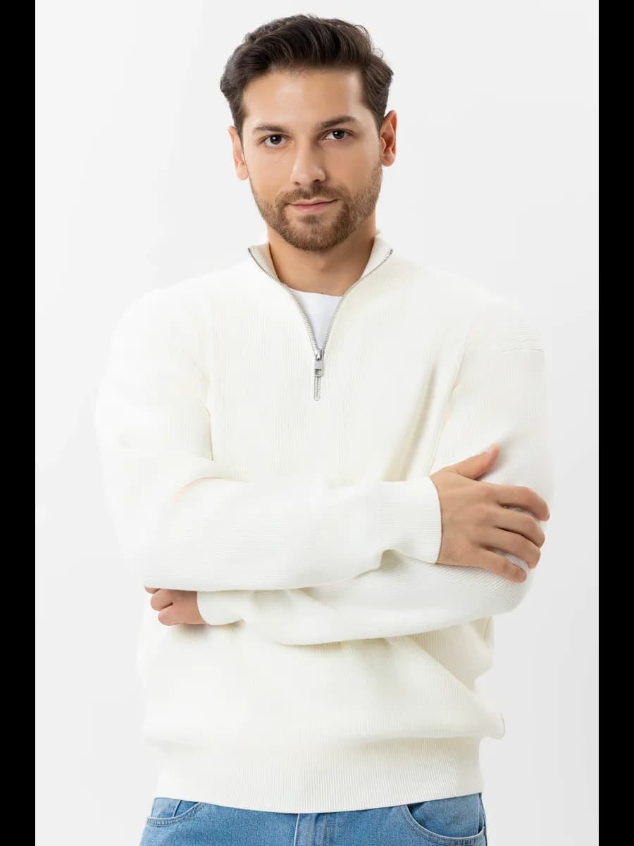 Свитер джемпер полузамок оверсайз в стиле old money