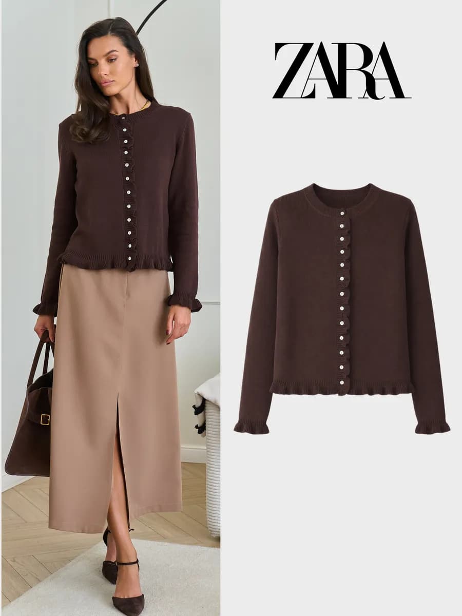 Вязаный кардиган на пуговицах - фото 1