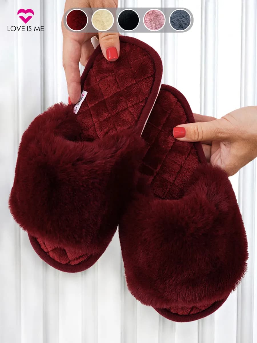 Меховые тапочки домашние