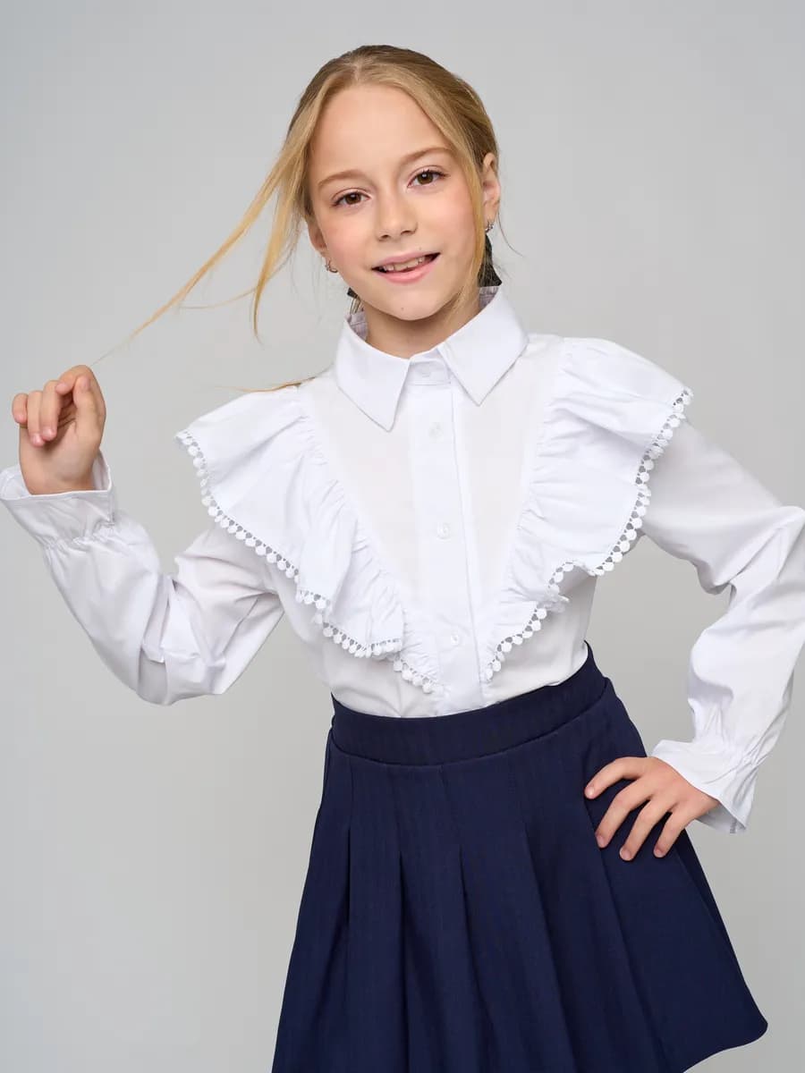 Блузка школьная с длинным рукавом