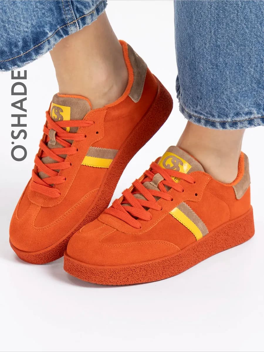 Кеды оранжевые женские