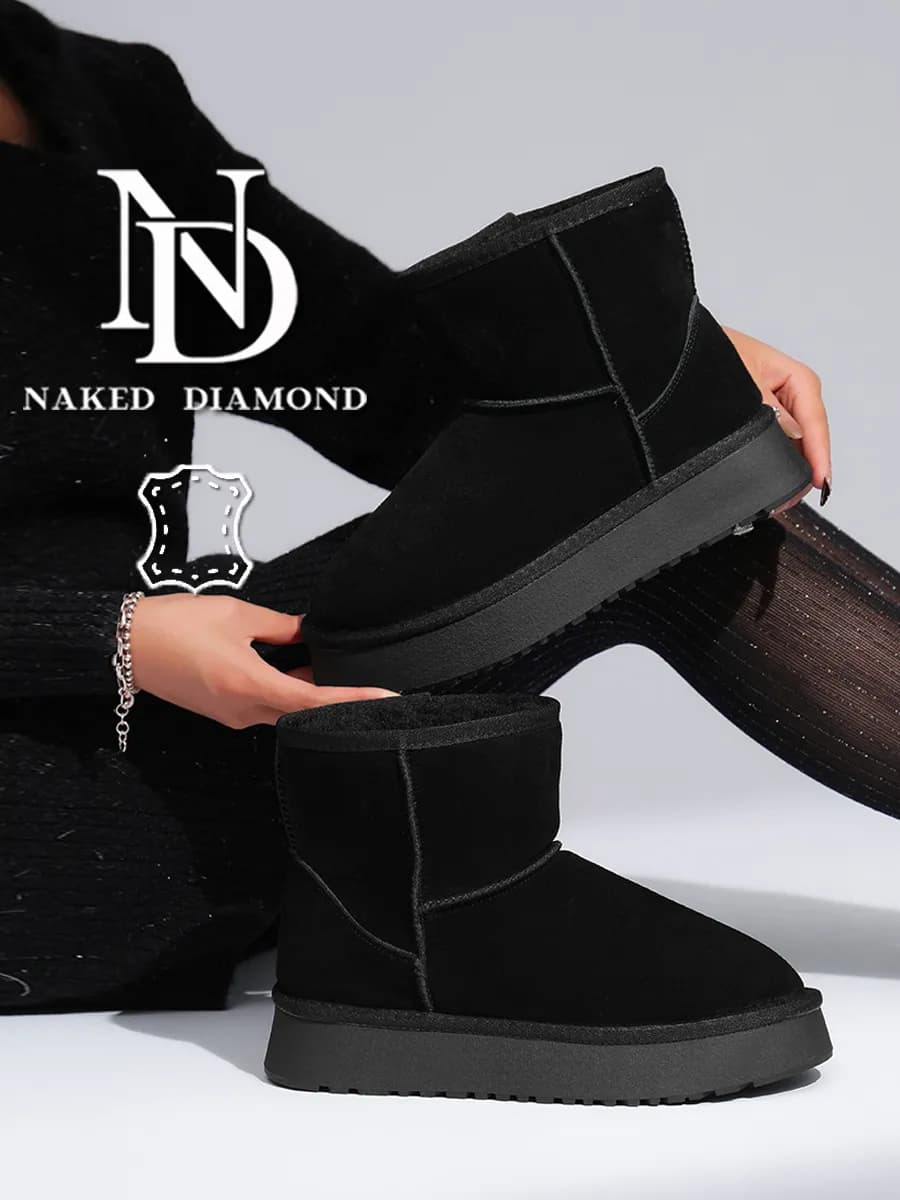 Угги зимние короткие натуральная замша шерсть