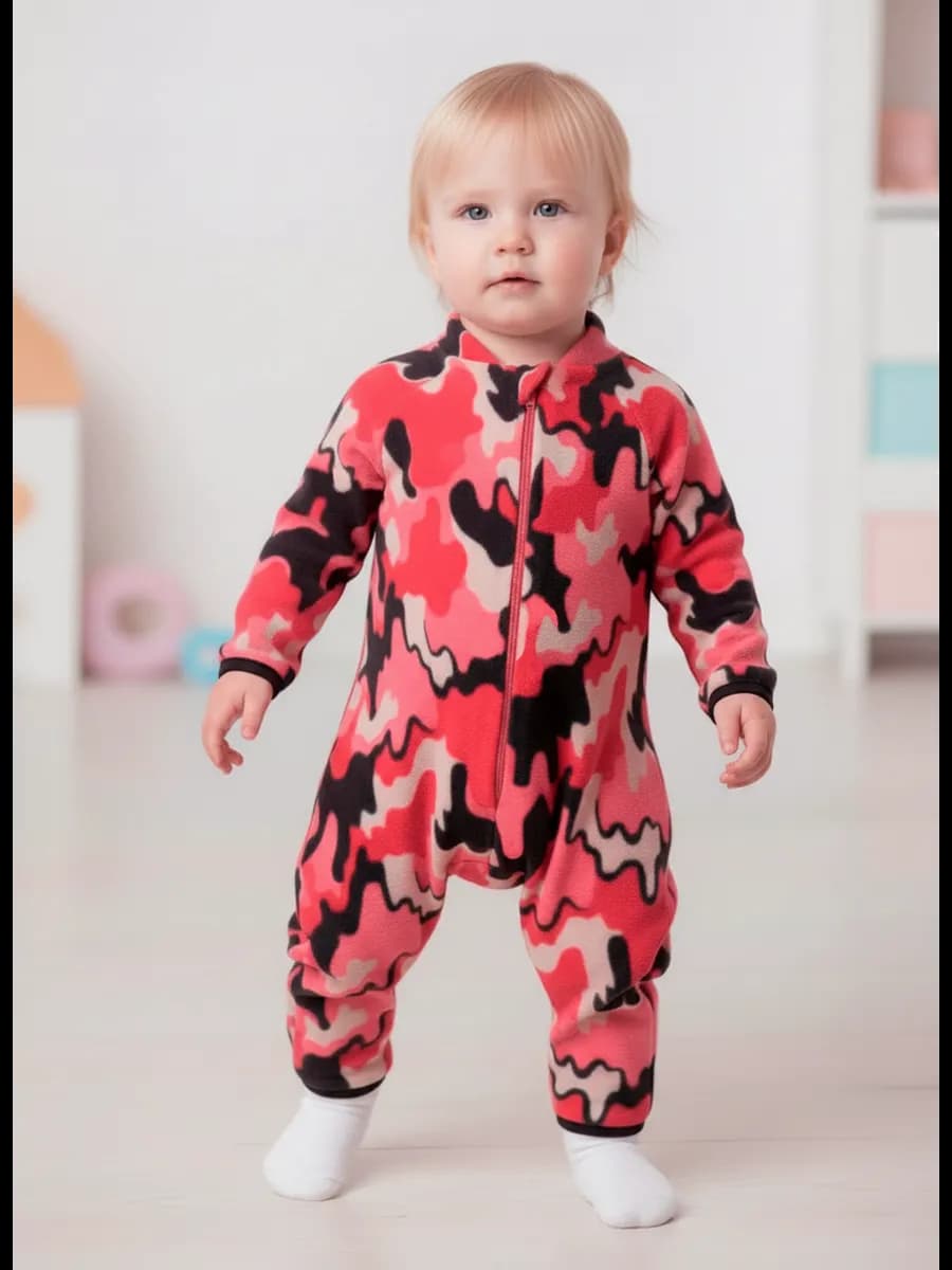 Комбинезон флисовый поддева теплый слип на осень