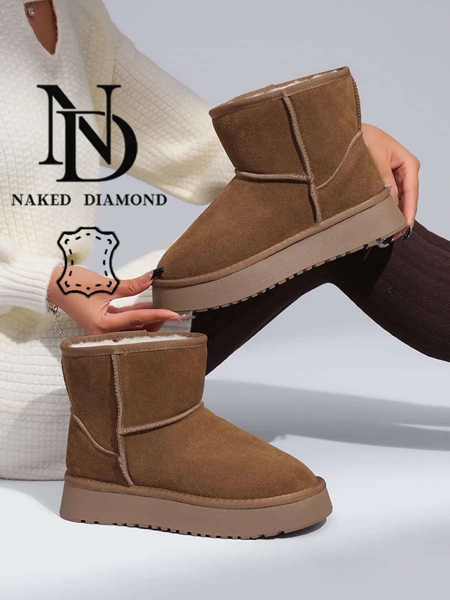 Угги зимние короткие натуральная замша шерсть