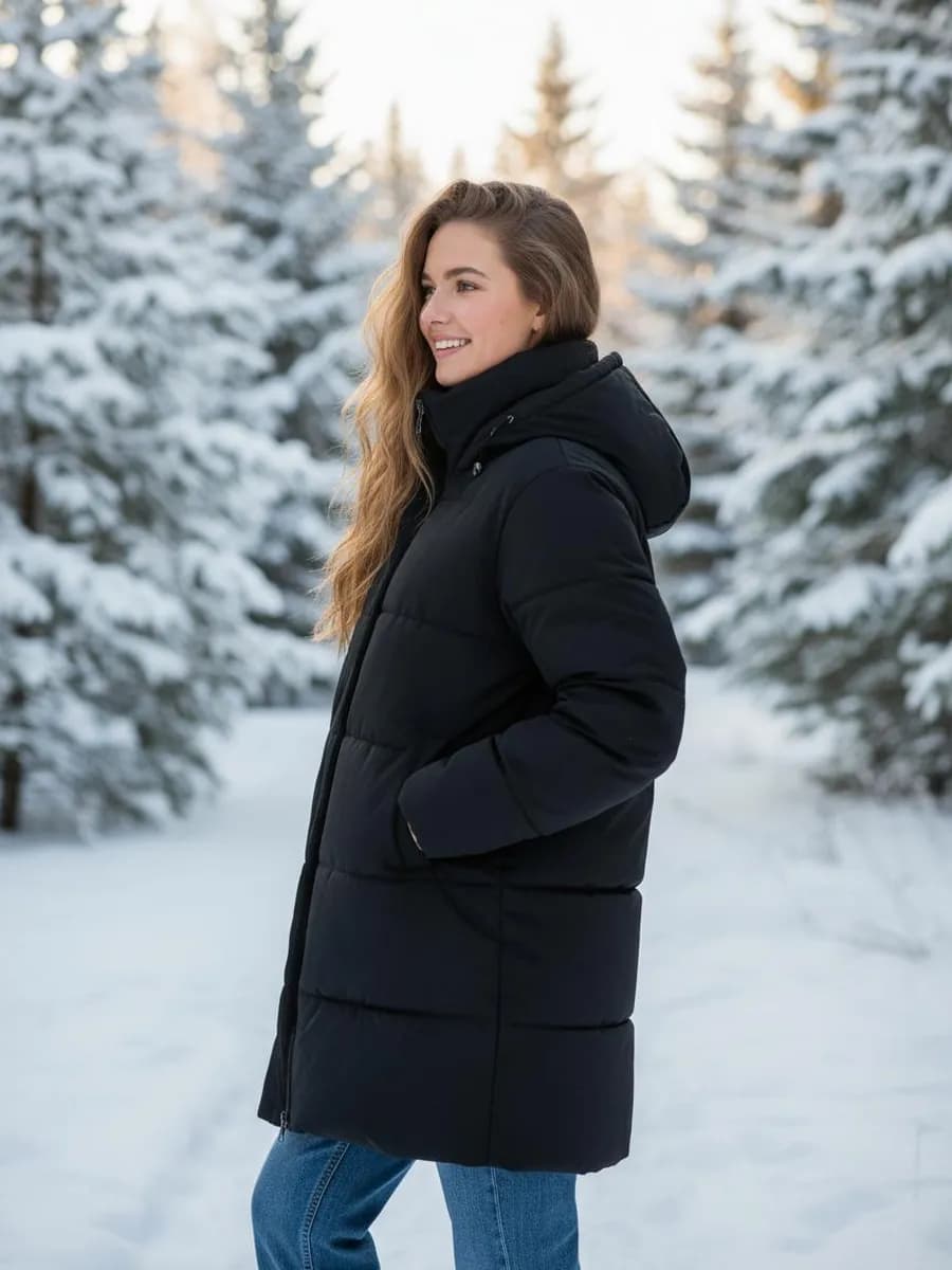 Куртка зимняя удлиненная пуховик