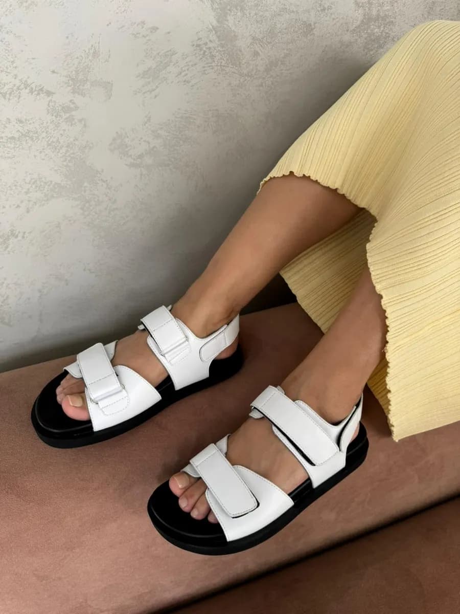 Босоножки на липучках натуральная кожа