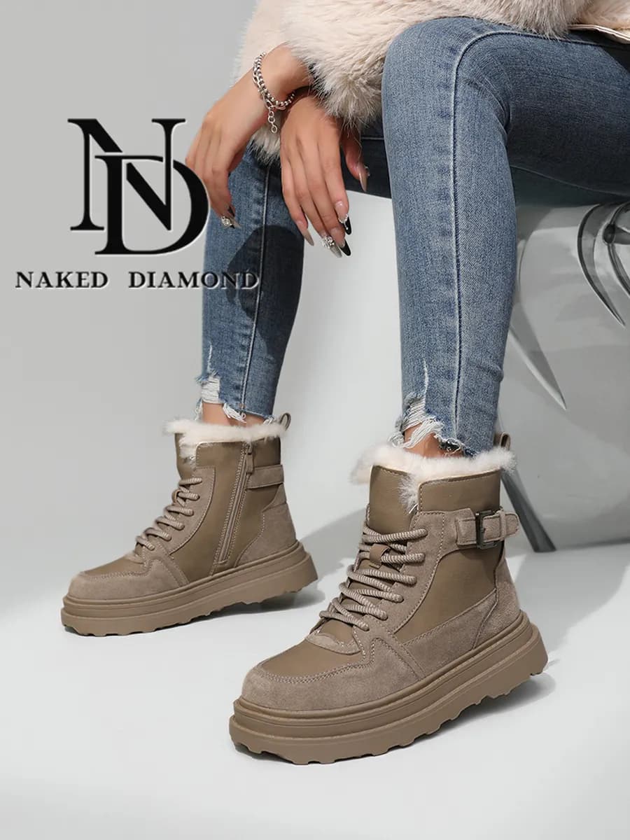 Зимние ботинки натуральная шерсть