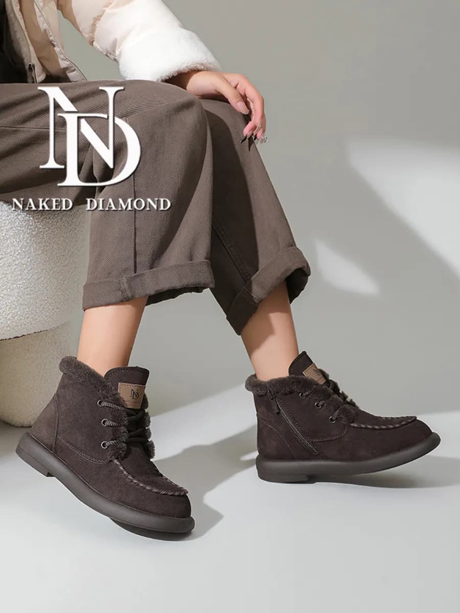 Зимние ботинки натуральная шерсть