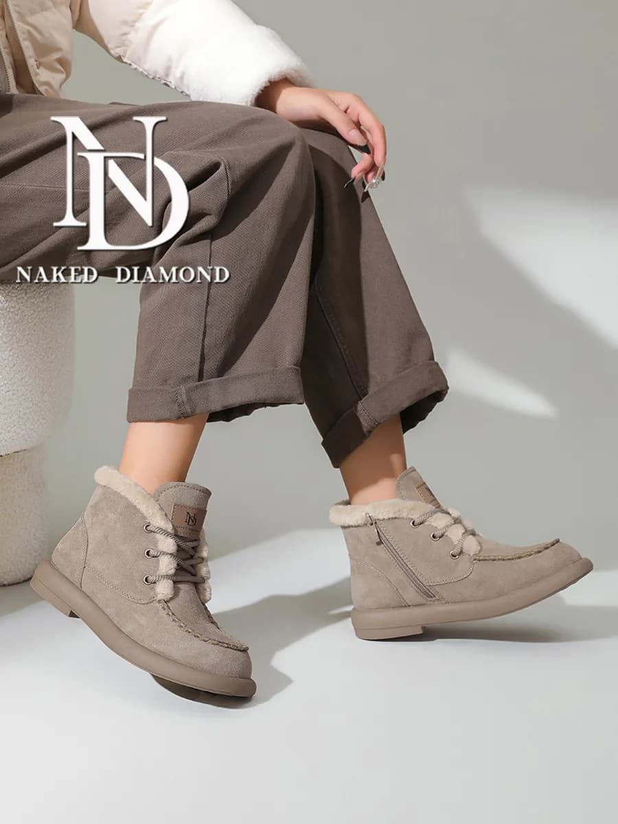 Зимние ботинки натуральная шерсть