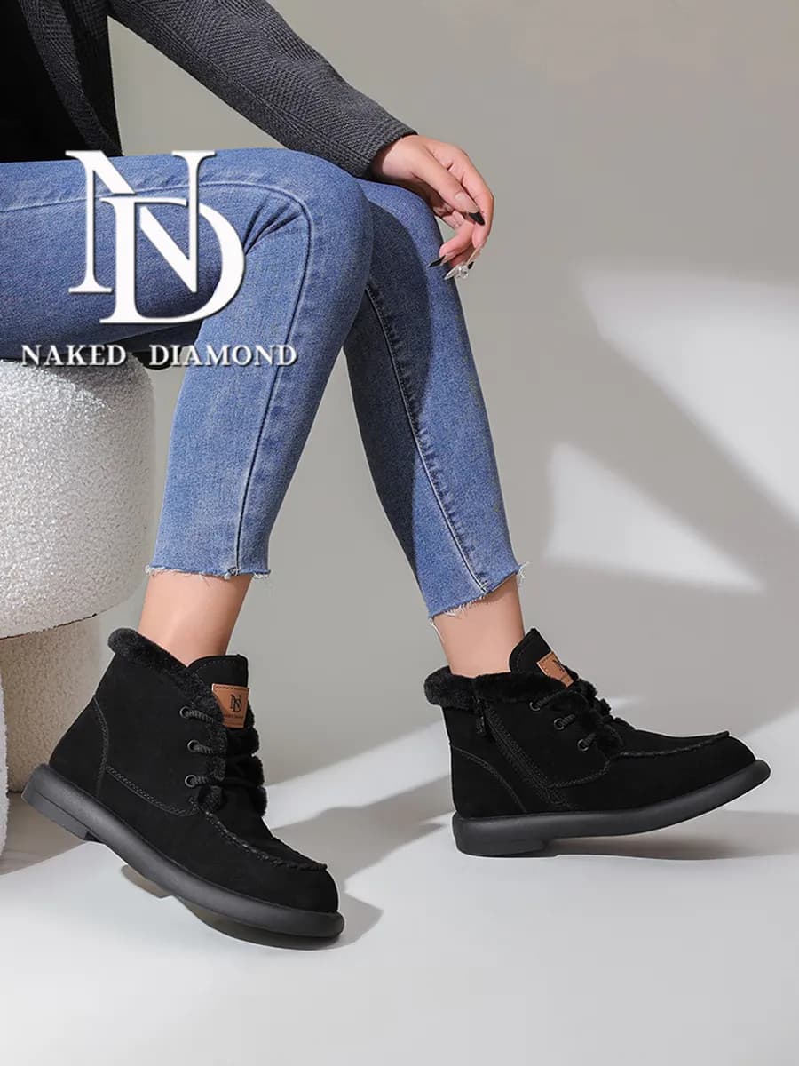 Зимние ботинки натуральная шерсть