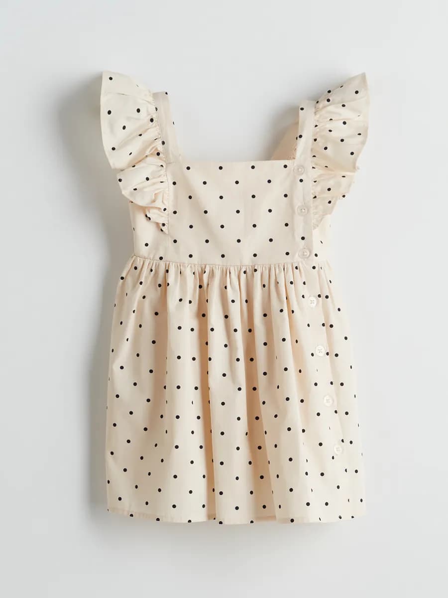 Девочки экрю Платье для девочки - фото 1