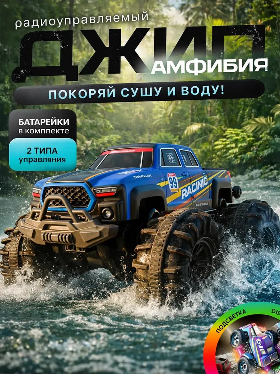 Машинка на пульте радиоуправления джип