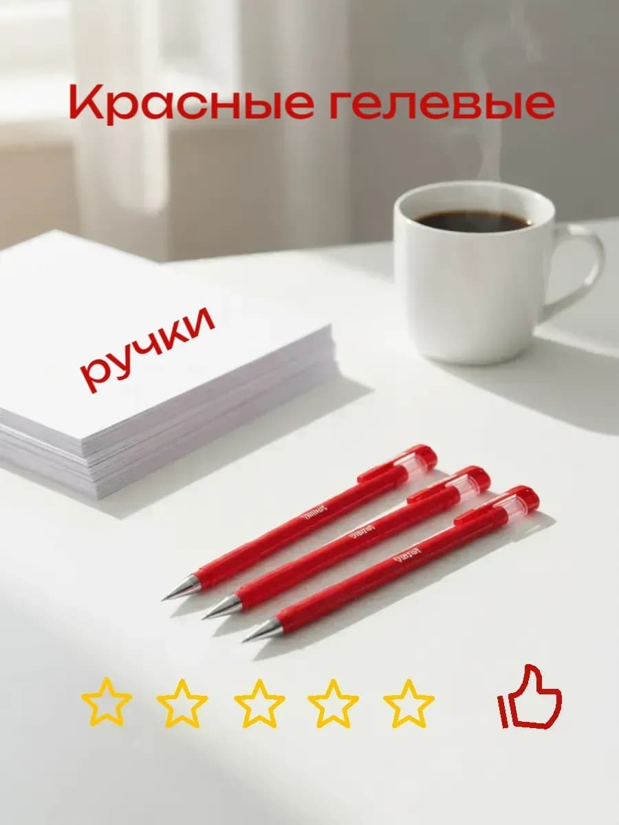 Ручка красная гелевая