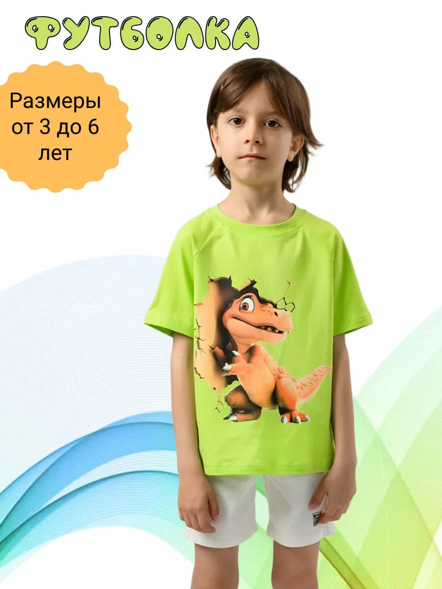 Футболка с принтом хлопок