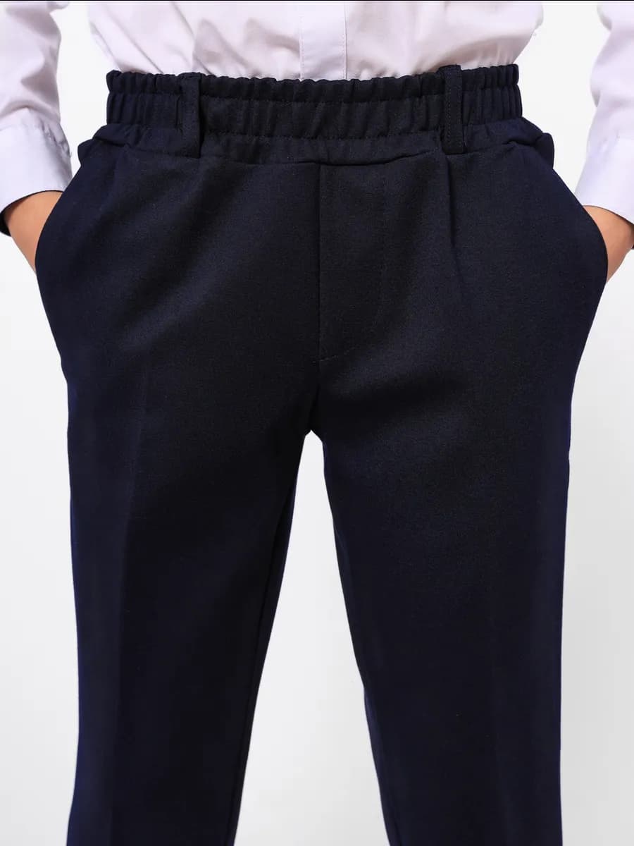 Брюки школьные для мальчика на резинке