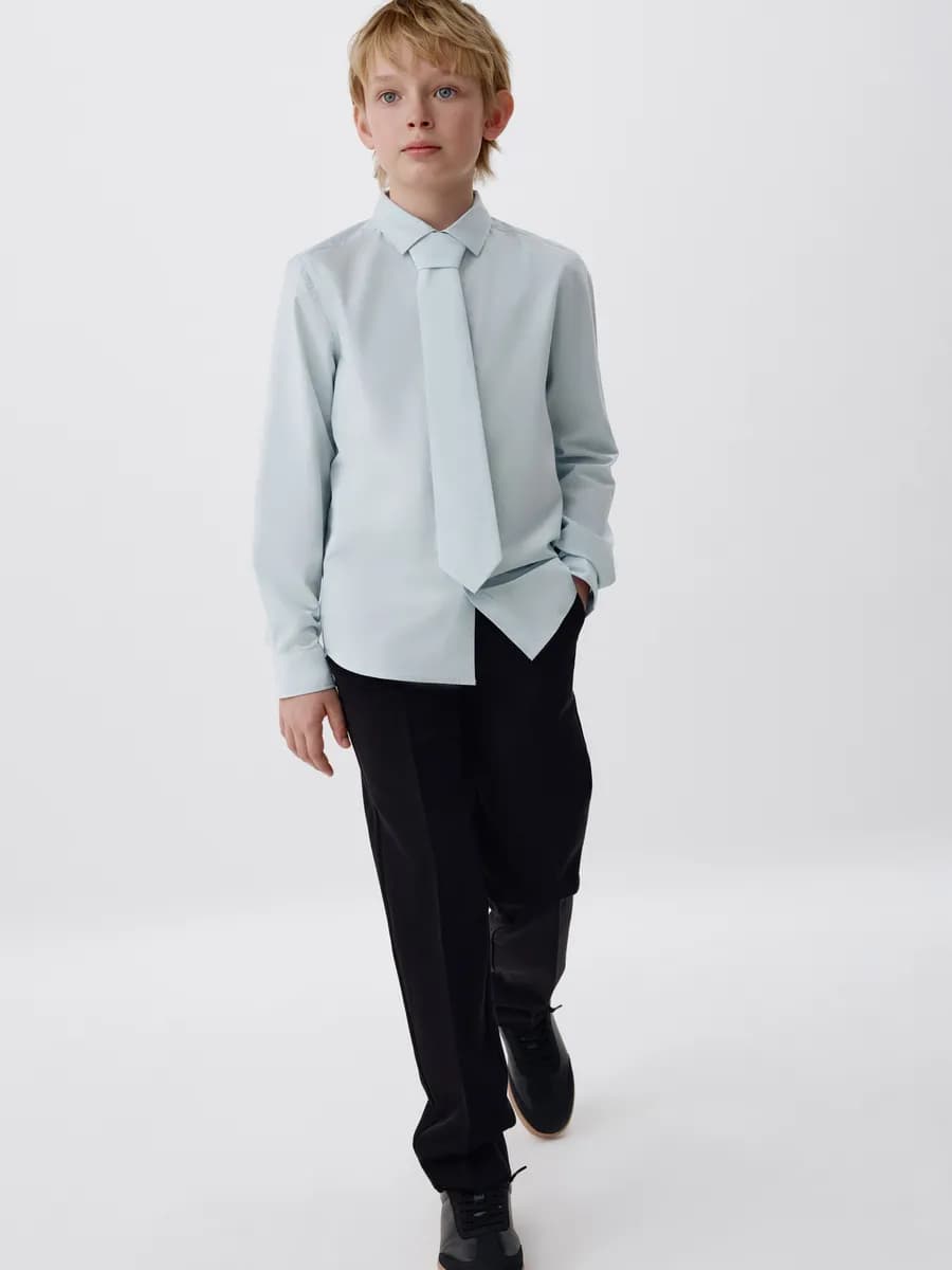 Школьные брюки классические костюмные зауженные