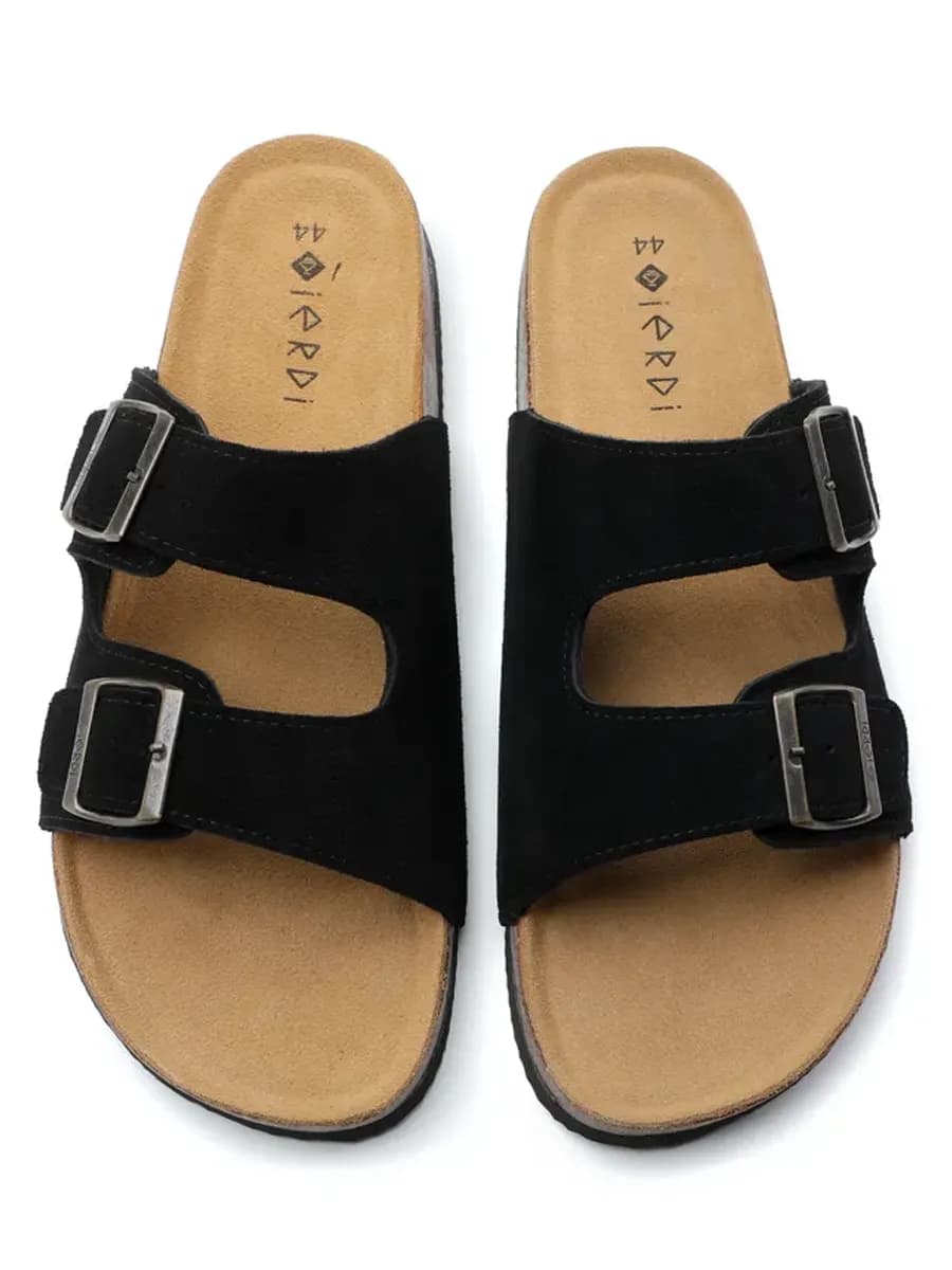 Шлепанцы замшевые Биркенштоки на застежке