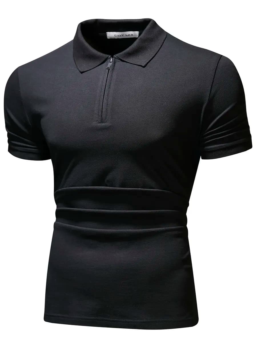 Футболка поло с коротким рукавом на молнии