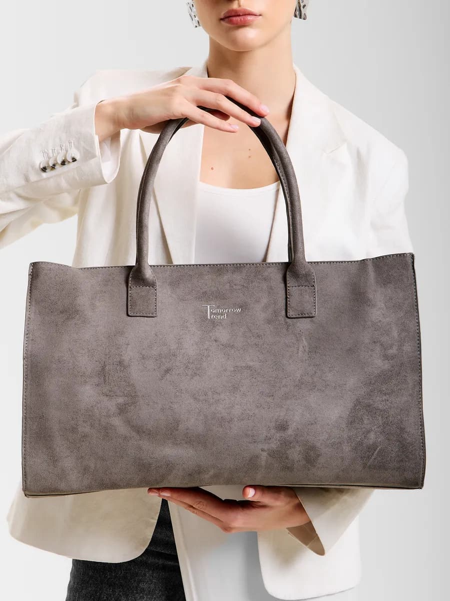 Сумка большая замшевая с кошельком