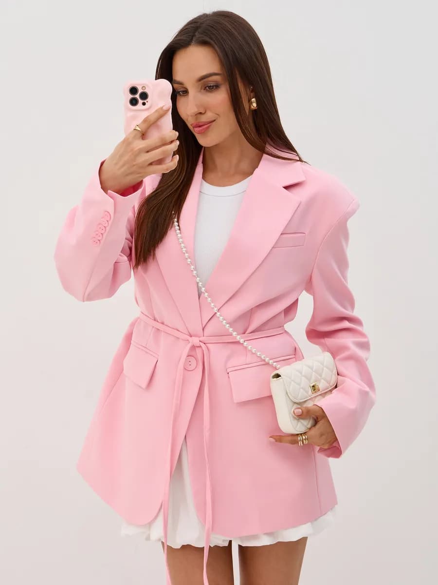 Пиджак с мужского плеча оверсайз удлиненный