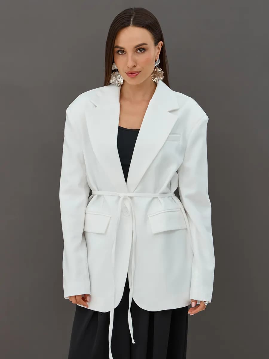 Пиджак с мужского плеча оверсайз удлиненный