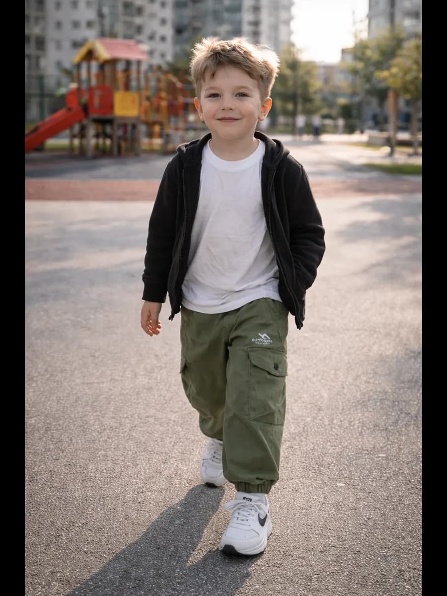 Штаны джоггеры карго на резинке для мальчика