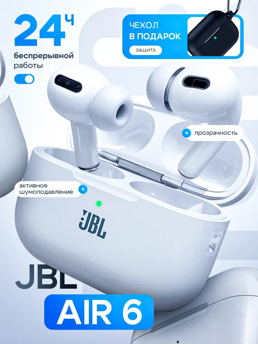 Наушники беспроводные с шумоподавлением для iPhone Android