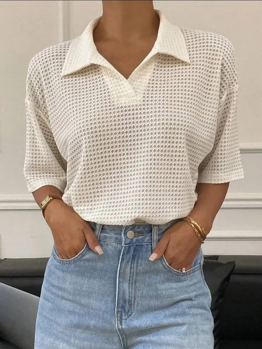 Футболка поло базовая в рубчик