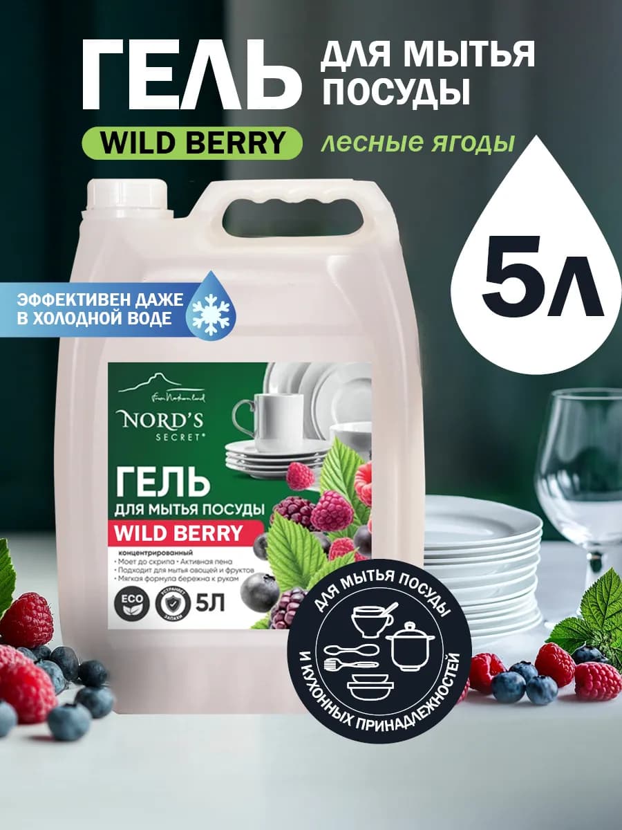 Средство для мытья посуды 5л лесные ягоды