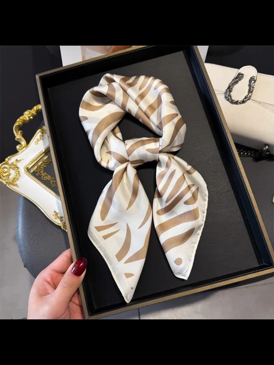 платок на голову шею и пояс шелковый косынка девочке зимняя