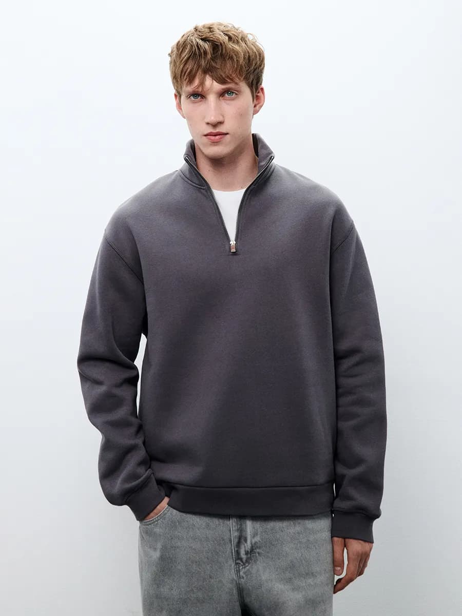 Толстовка полузамок из футера - фото 1