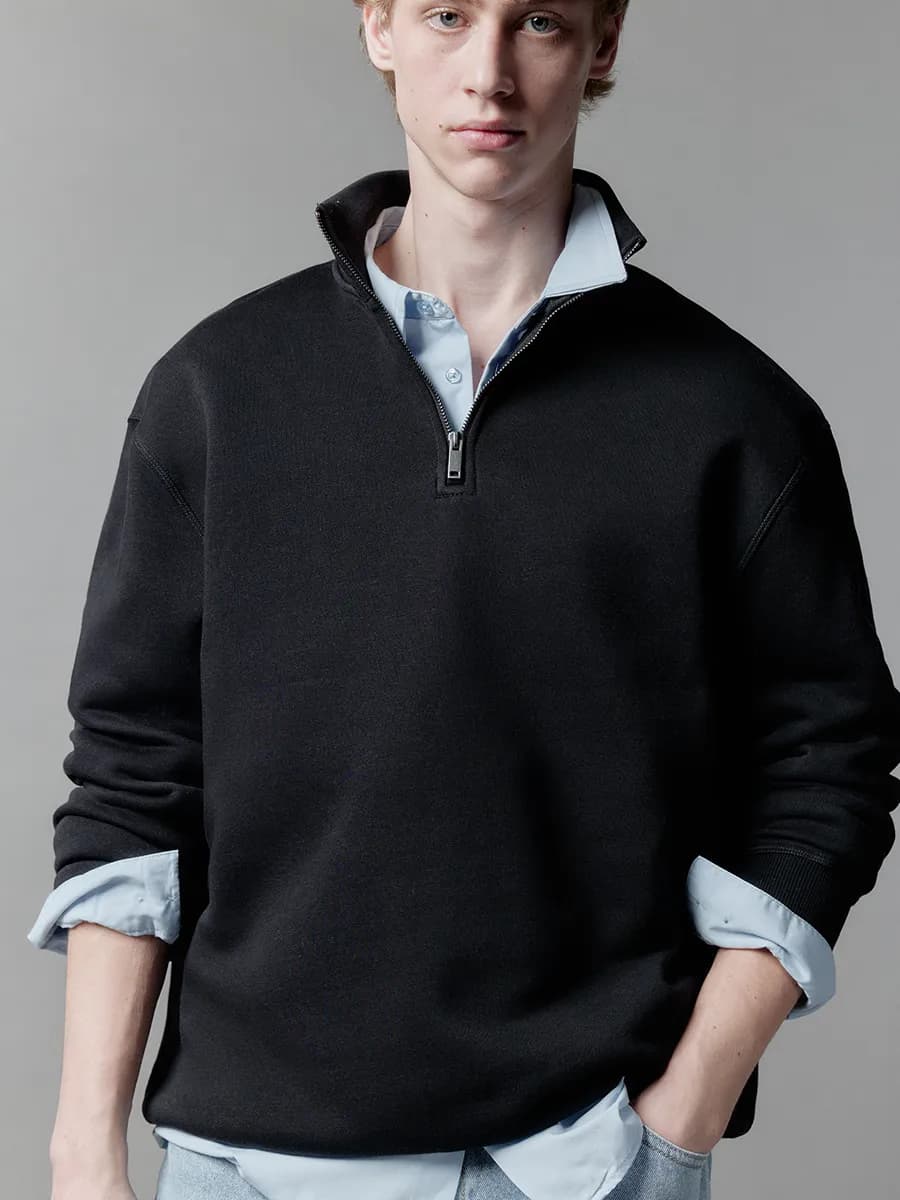 Толстовка полузамок из футера - фото 1