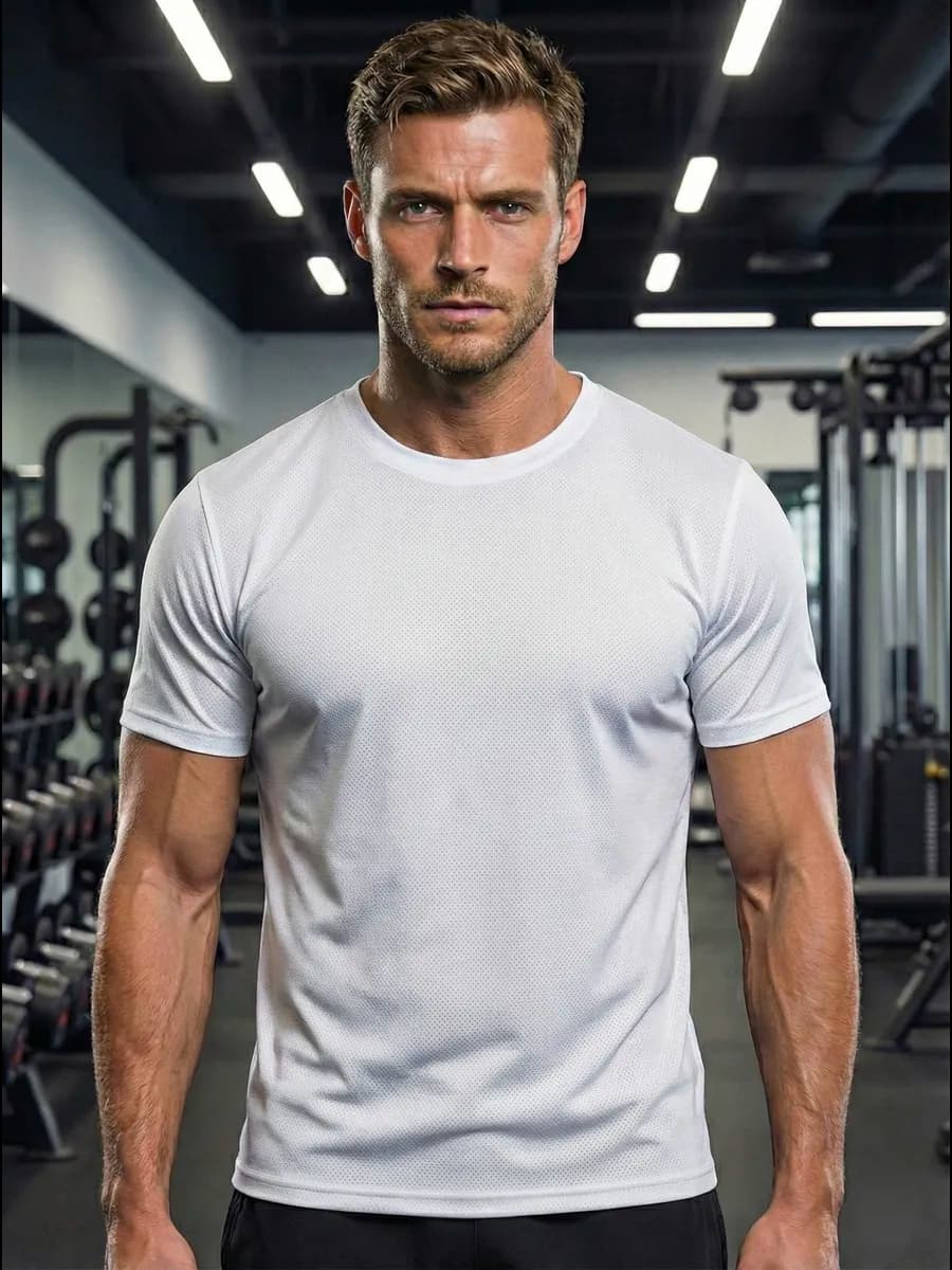 Футболка спортивная однотонная