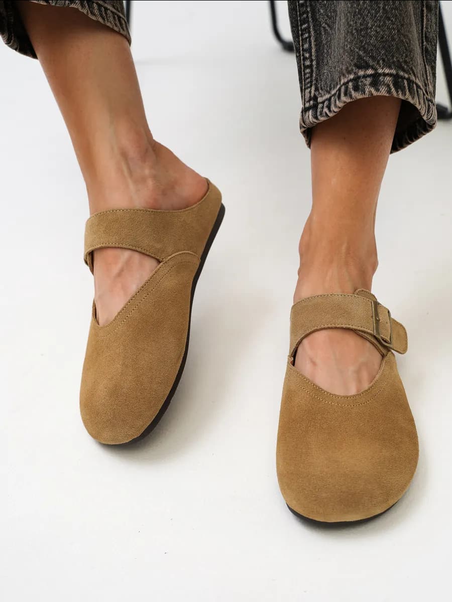 Сабо мюли из натуральной замши биркеншток