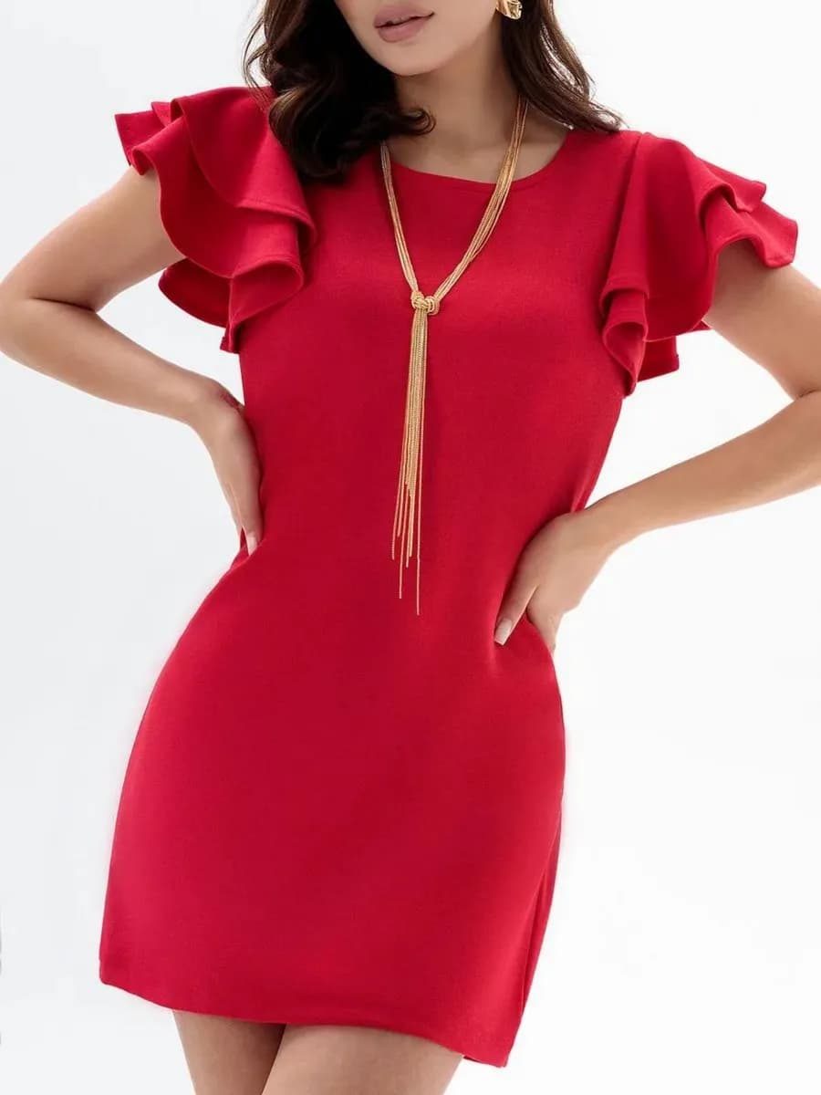 Платье праздничное с воланами