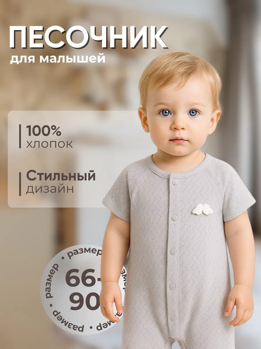 Песочник перфорированный для малышей на кнопках - фото 1