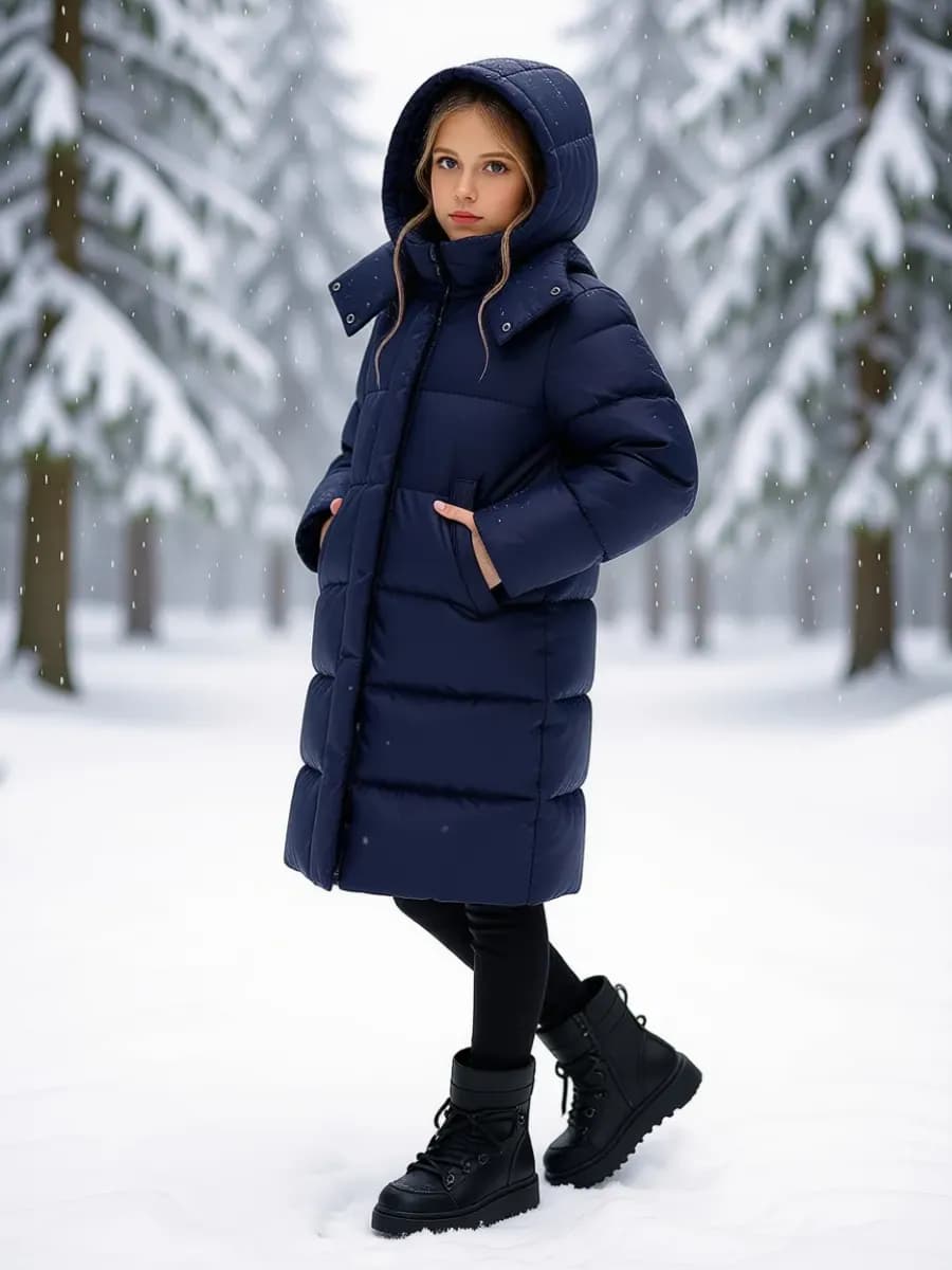 Пуховик для девочки зимний