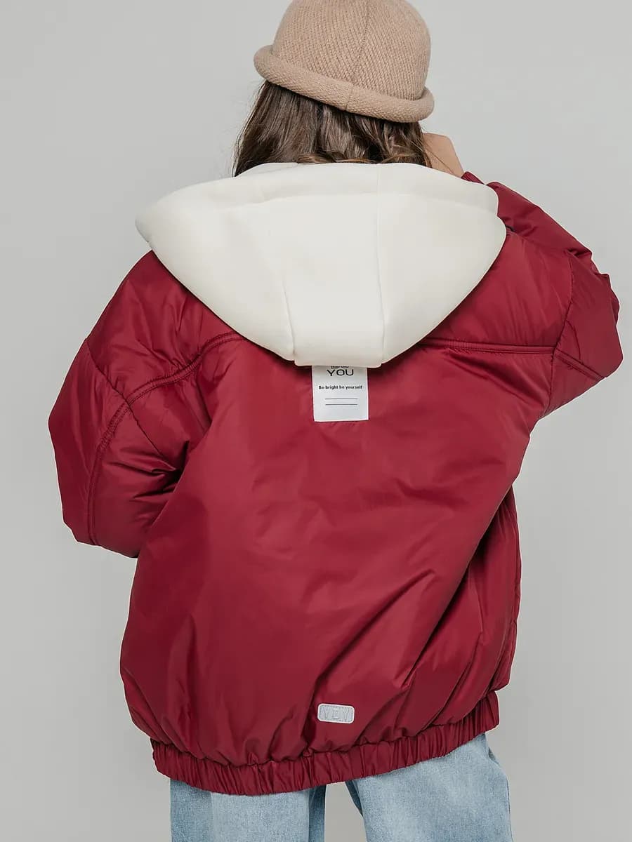 Куртка бомбер демисезонная для подростка с капюшоном