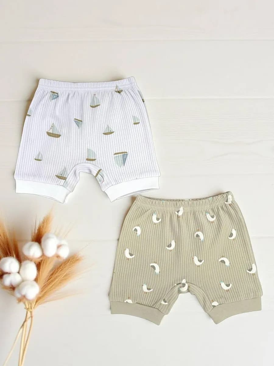 Шорты для новорожденных набор 2 шт - фото 1