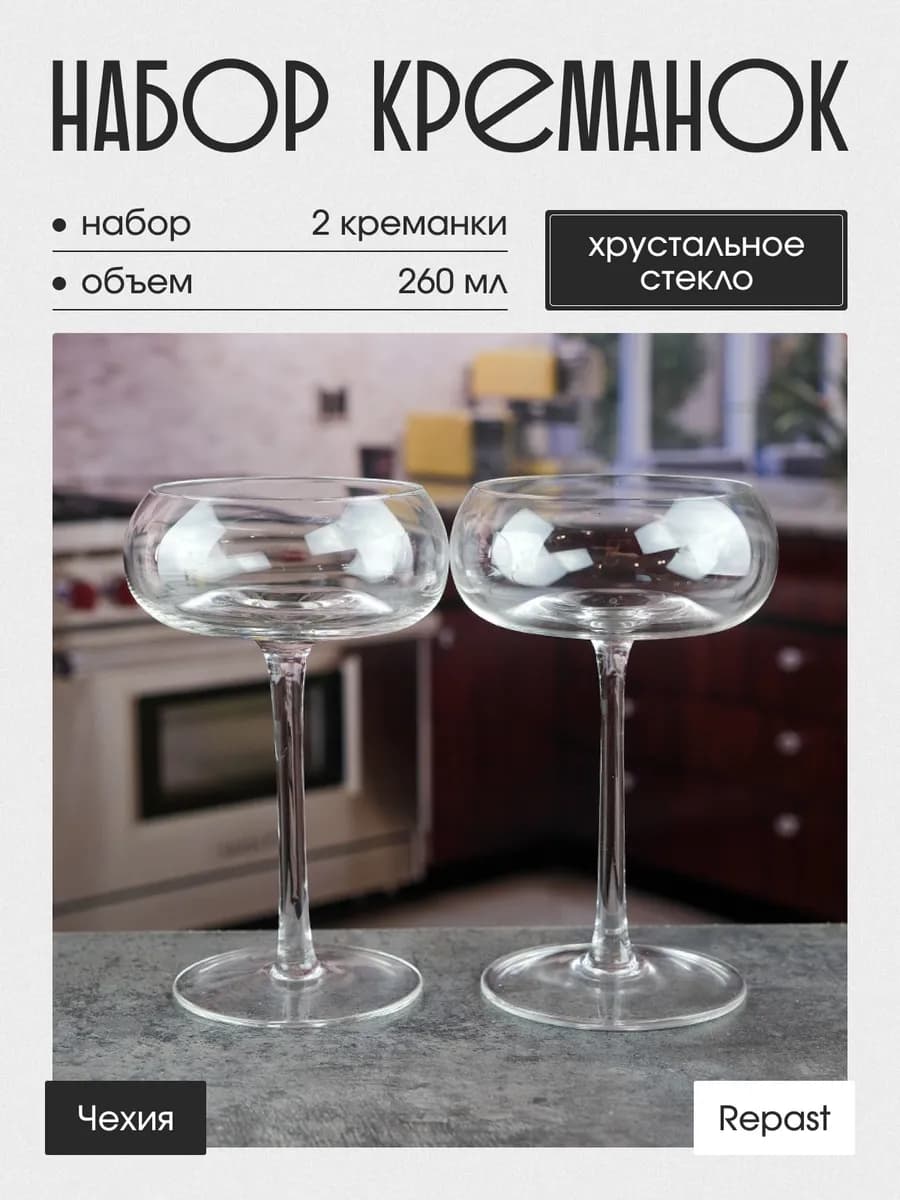 Набор бокалов для мартини 260 мл 2 шт