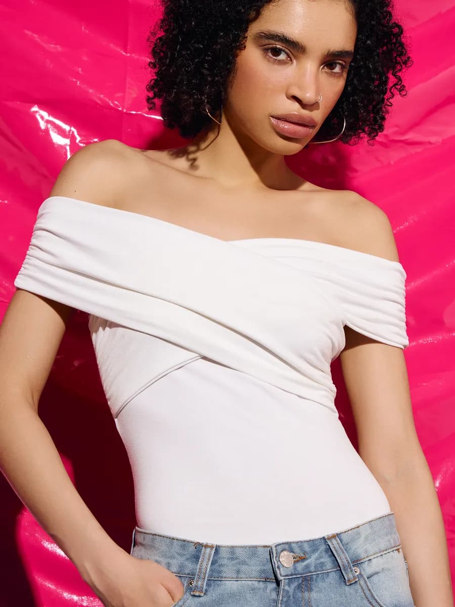 Боди-блузка вечернее на запах