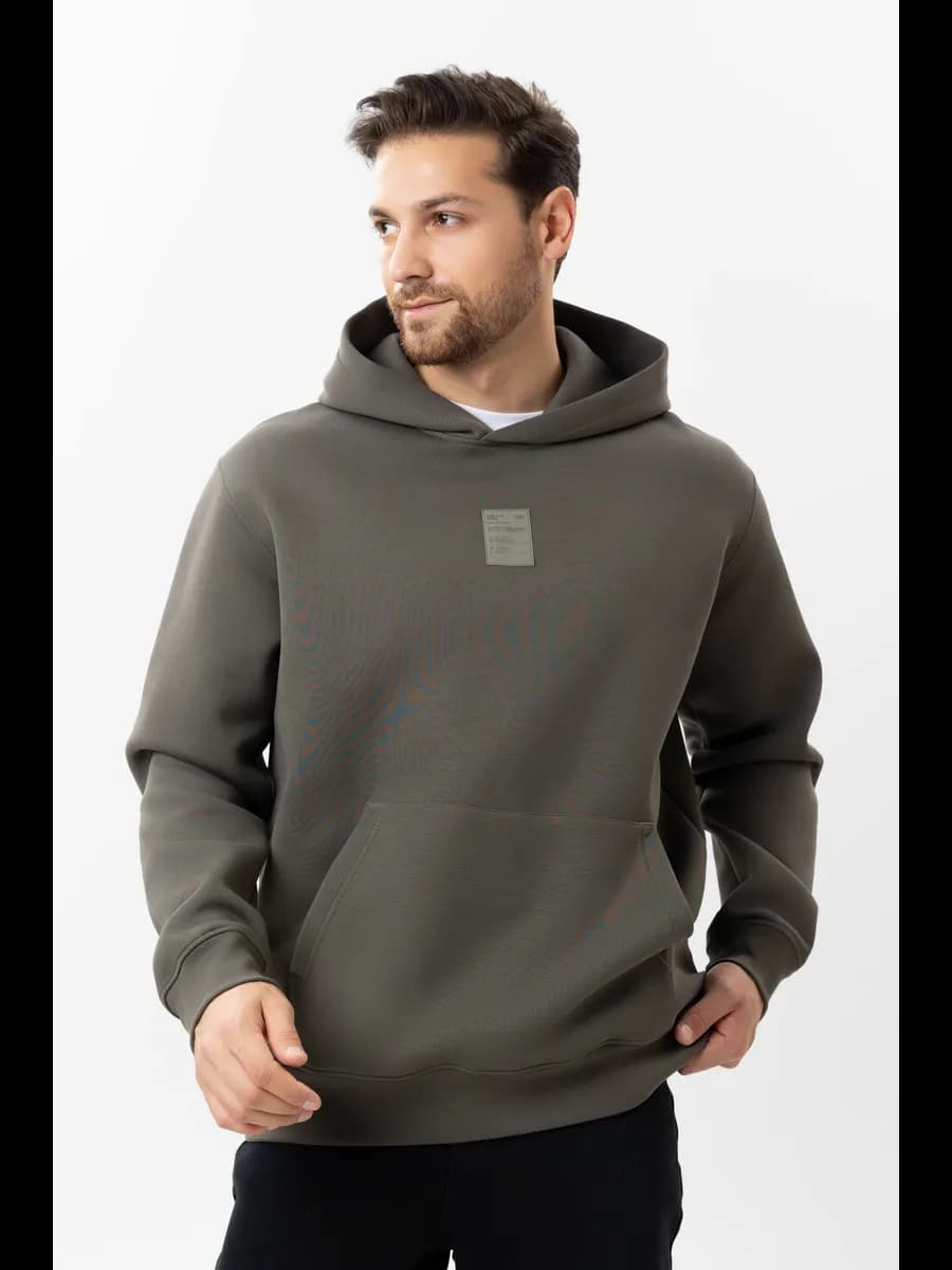 Худи оверсайз с нашивкой толстовка с капюшоном