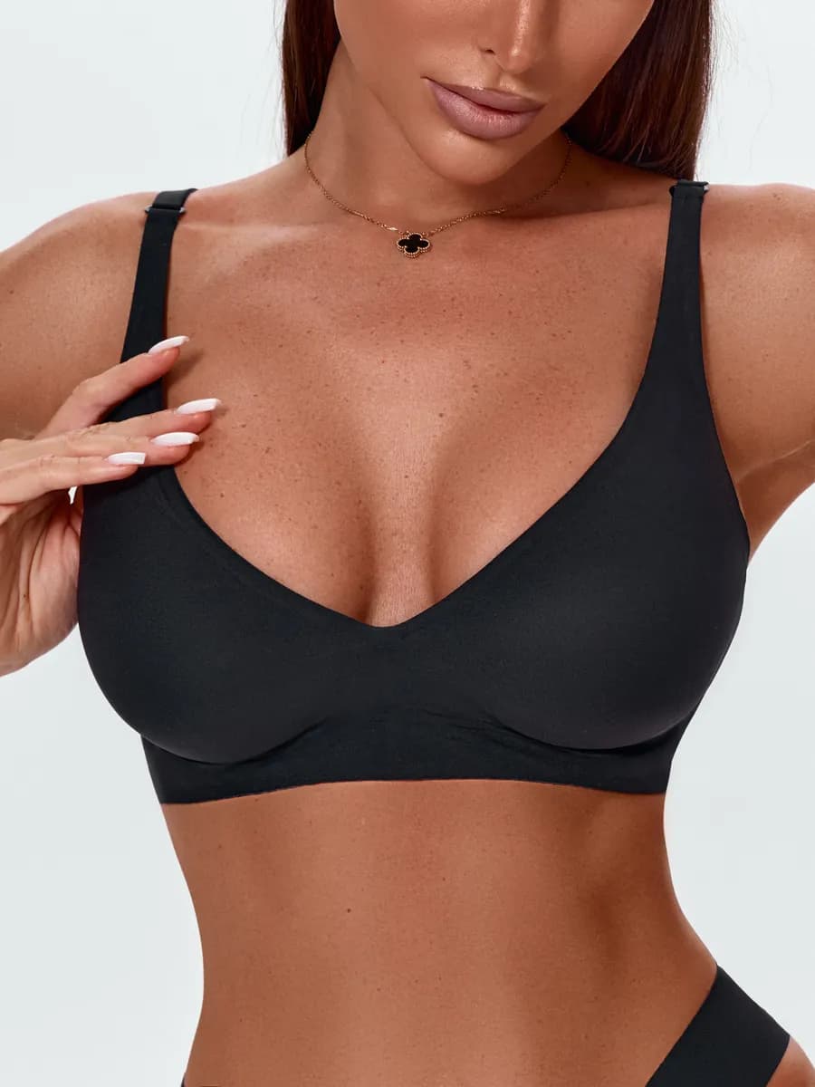 Бесшовный бюстгальтер без косточек топ без пушап