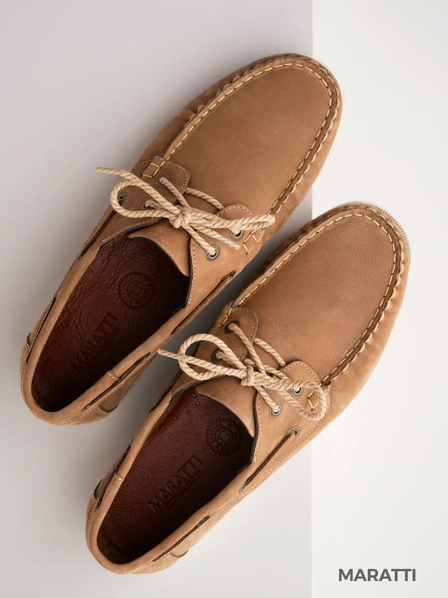 Топсайдеры летние из натуральной кожи - фото 1